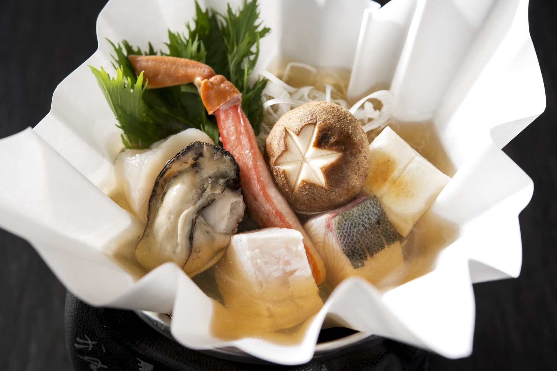 冬の味覚と海鮮紙鍋コース　※ご予約制