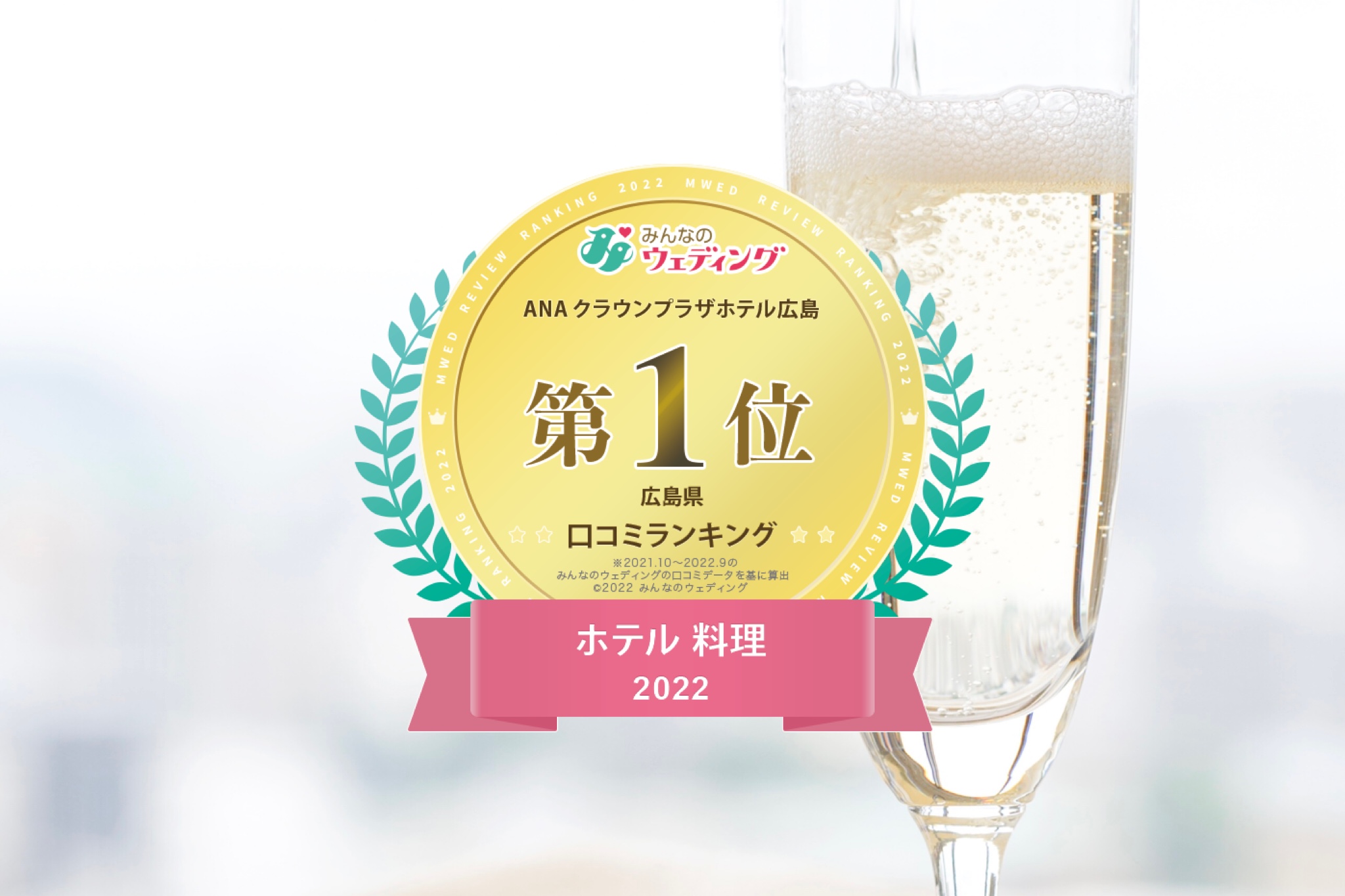 2022年口コミランキング「広島県 ホテル 料理」1位受賞